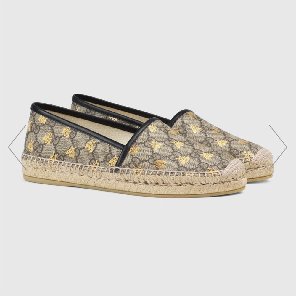 Gucci GG Supreme bees espadrille